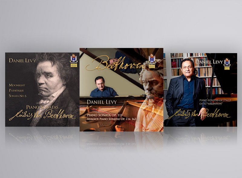 3 albums with Beethoven Piano Sonatas by Daniel Levy